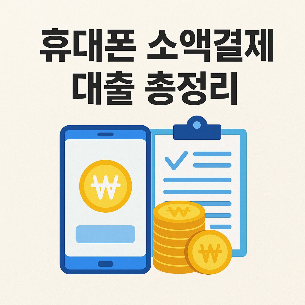 휴대폰 소액결제 대출 총정리